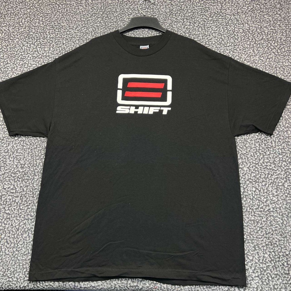 Vintage Shift Motocross Motorcycle Racing Shirt Men XXL Short Sleeve Cotton 2XL